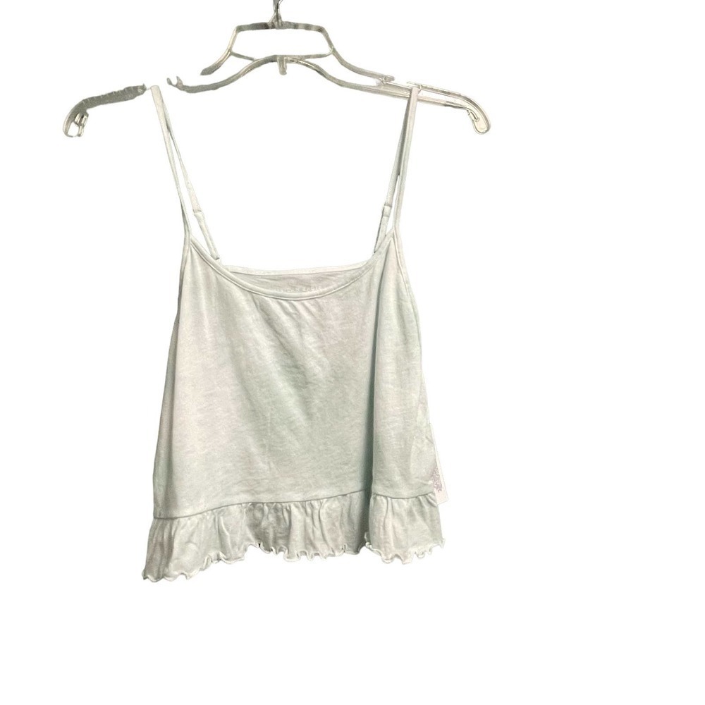 American Eagle Ruffle Tank NWT Green Colorwash Size Small